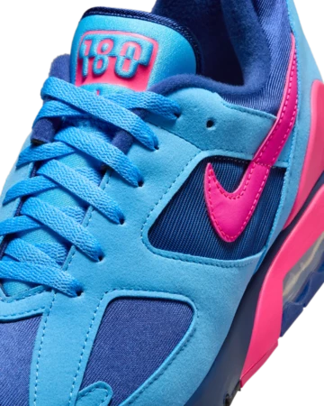 Air Max 180 University Blue Hyper Pink Upper Details