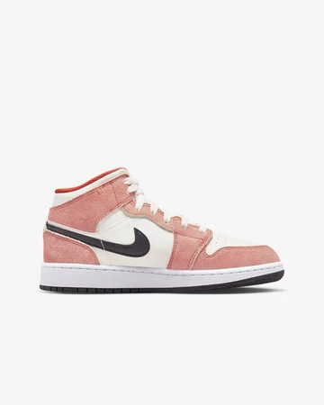 Nike Air Jordan 1 Mid GS Orange Suede