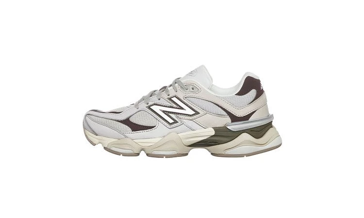 New Balance 9060 Light Grey Maroon