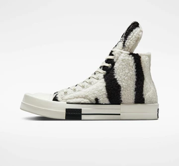 Rick Owens Converse Chuck 70 Zebra Sherpa