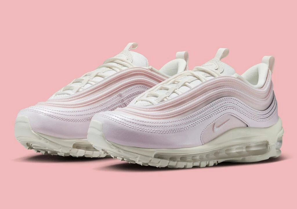 Air max 97 pink and white on sale