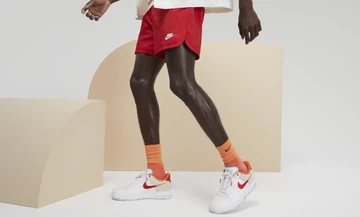 Nike Air Force 1 Just Do It White Red - on feet