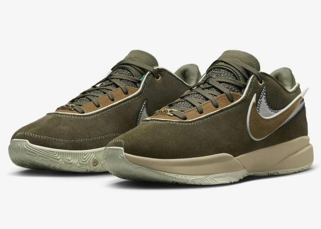 Nike LeBron 20 Olive Suede DV1193-901 | Dead Stock display picture 1