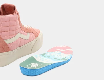 Joe Freshgoods Vans SK8-Hi Reissue Platform Coral Pink
