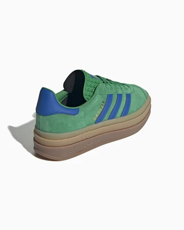adidas Gazelle Bold Green Blue schräg von hinten