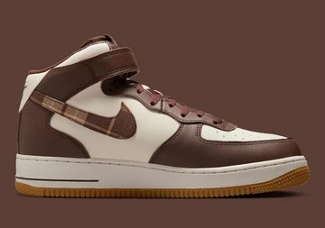 Air Force 1 Mid Cacao Plaid