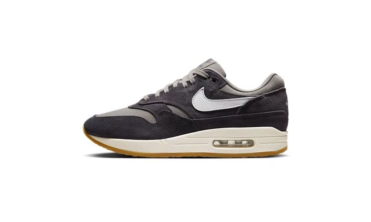 Nike air max 1 grey and black hotsell