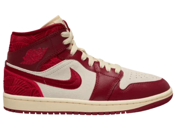 Jordan 1 Mid SE Tiki Leaf Team Red
