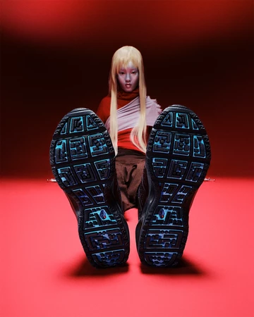 Air Max SNDR Burgundy Crush Baltic Blue am Model