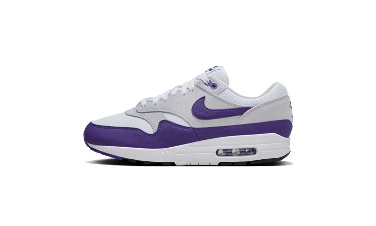 Air Max 1 Field Purple Titelbild auf weißem Hintergrund