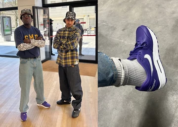 Supreme x Nike Air Max 1 Pack am Fuß