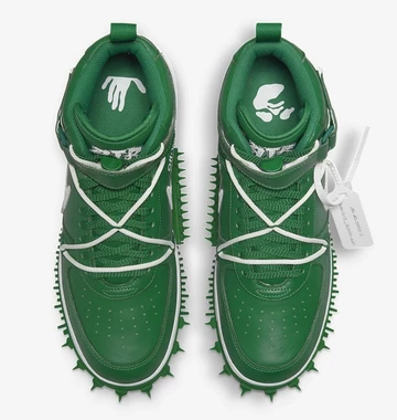 Off White Nike Air Force 1 Mid Pine Green