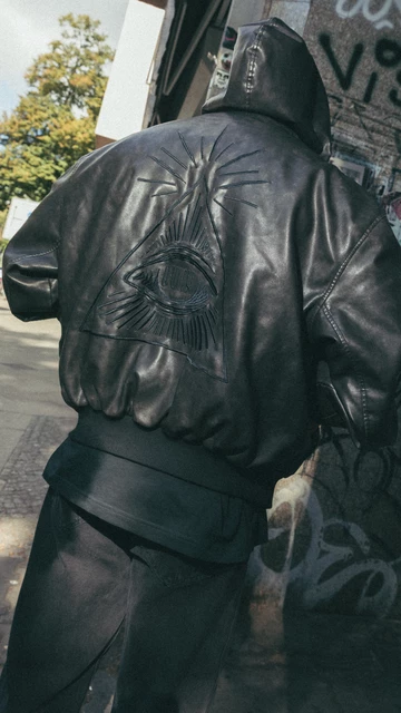 zəяo si:x nœf Bomberjacke schwarz
