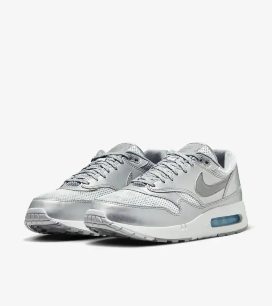 Nike air max 1 black and silver best sale