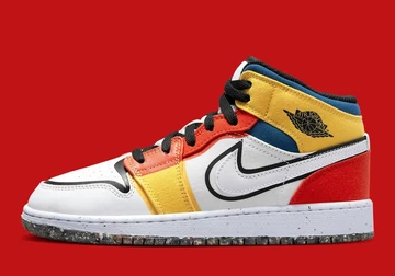Jordan 1 Mid Multi-Color Canvas