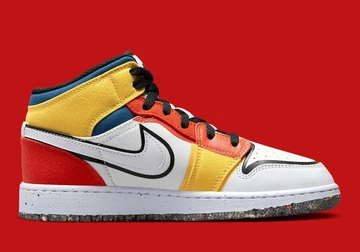 Jordan 1 Mid Multi-Color Canvas