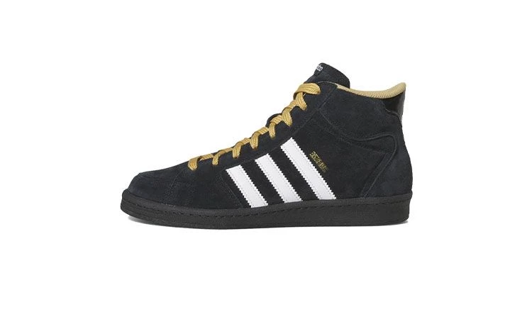 Black and gold high top adidas online