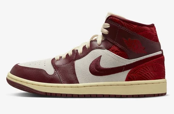Jordan 1 Mid SE Tiki Leaf Team Red