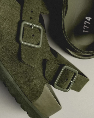 Birkenstock Tokio 1774 Moss Lookbook Detail