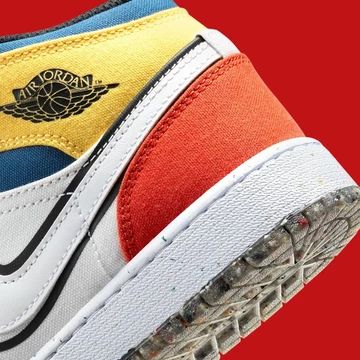 Jordan 1 Mid Multi-Color Canvas