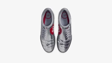 Nike T90 III Metallic Silver Paar von oben