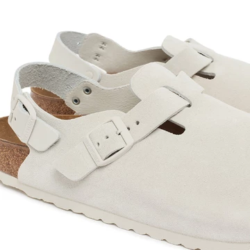 Birkenstock Tokio Leve Antique White Upper Closeup