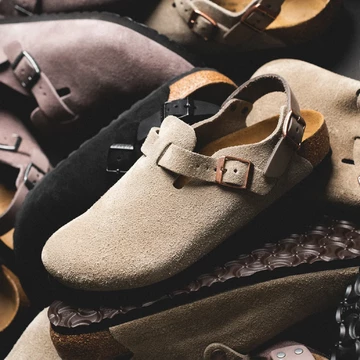 Birkenstock Tokio ll Suede Leather Taupe schräg