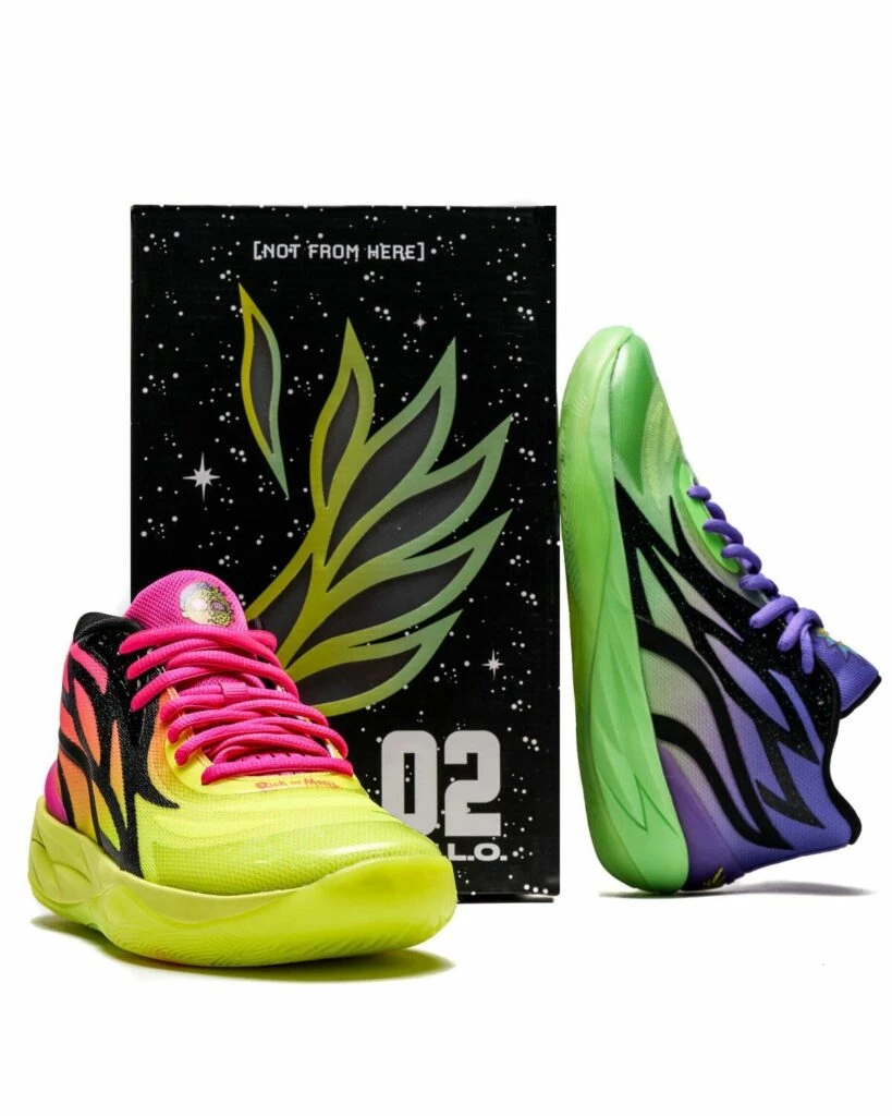 値段交渉可能mb.02 rick and mortyバスケットシューズ ラメロ・ボール 2ndシグネチャーモデル『PUMA MB.02 RICK AND