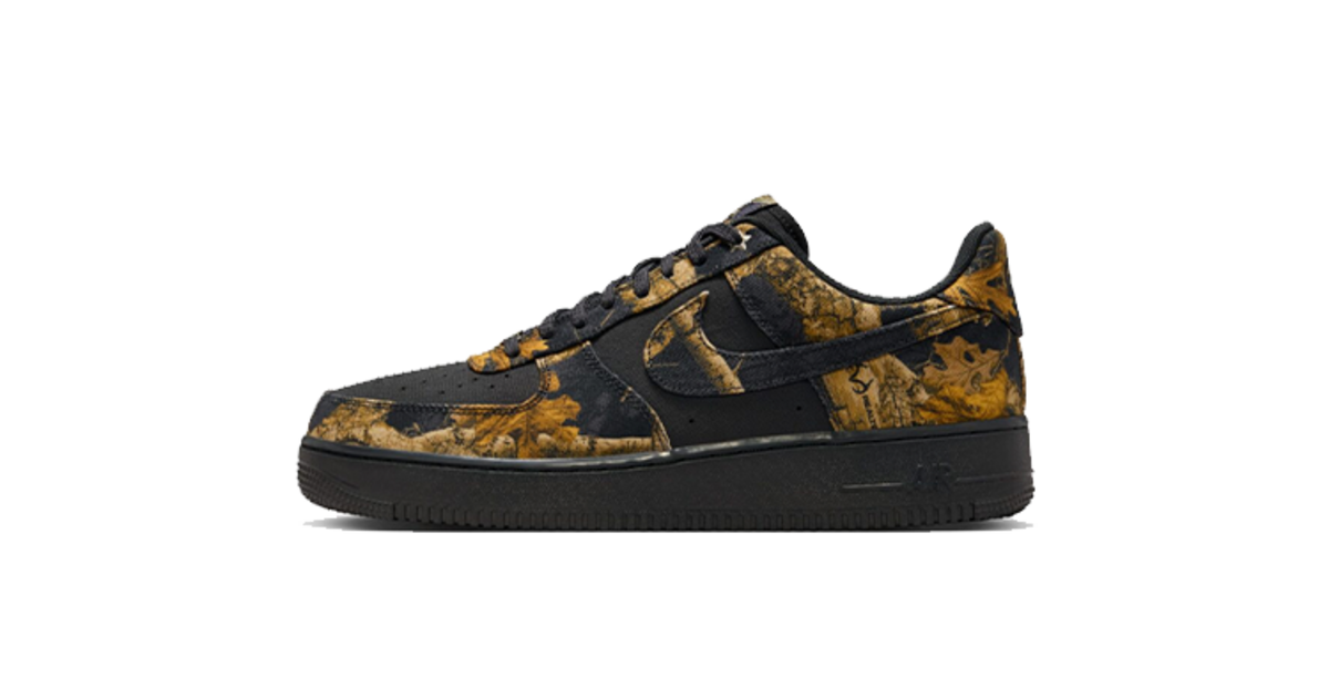 Realtree x Nike Air Force Low Black Camo IH1221-001 Dead Stock