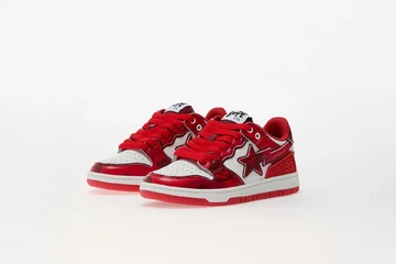 A Bathing Ape Bape SK8 Sta Red Camo Paar schräg seitlich