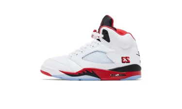 Jordan 5 Fire Red Black Tongue