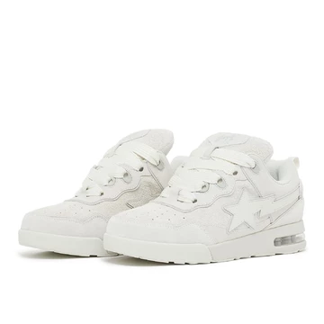 A Bathing Ape Bape Flip Sta M2 Suede White Paar seitlich