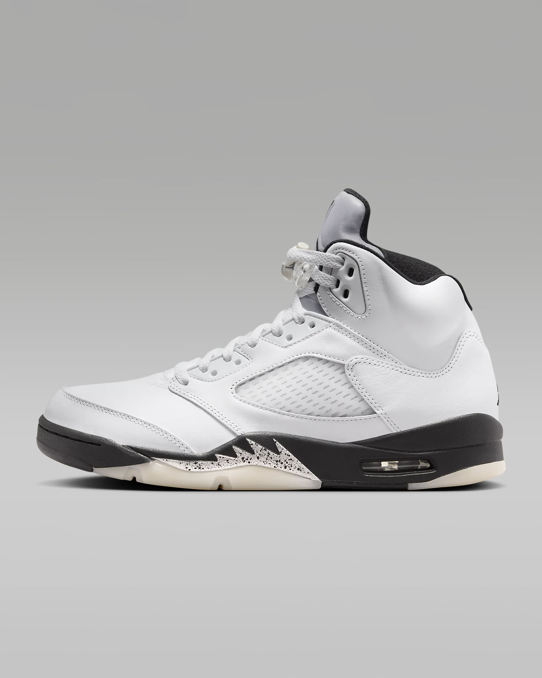 Nike Air Jordan 5 Retro Reverse Metallic White Black Size 10.5 DD0587-110 air-jordan-5-white-black-  main image 4