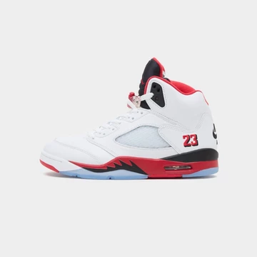 Jordan 5 Fire Red Black Tongue Außenseite