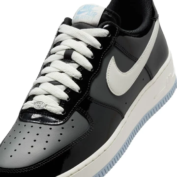 Nike Air Force 1 Black & Iron Grey Upper Details