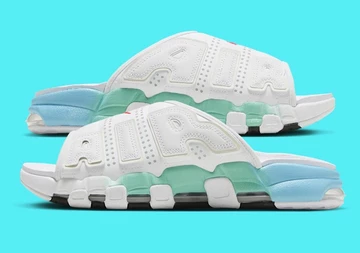 Nike Air More Uptempo Slide Aqua Teal