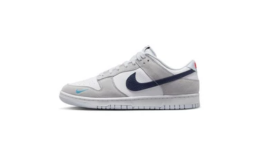 Dunk Low Mini Swoosh Grey Midnight Navy