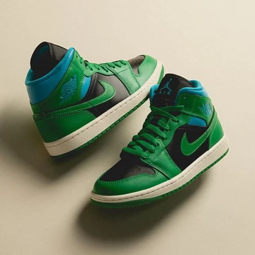 Jordan 1 Mid Lucky Green Aqua
