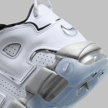 Nike Air More Uptempo White Metallic Silver