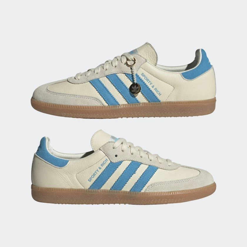 adidas gazelle silver green womens adidas Samba OG Sporty Rich Cream Blue – Galeria De Rieles main image 0