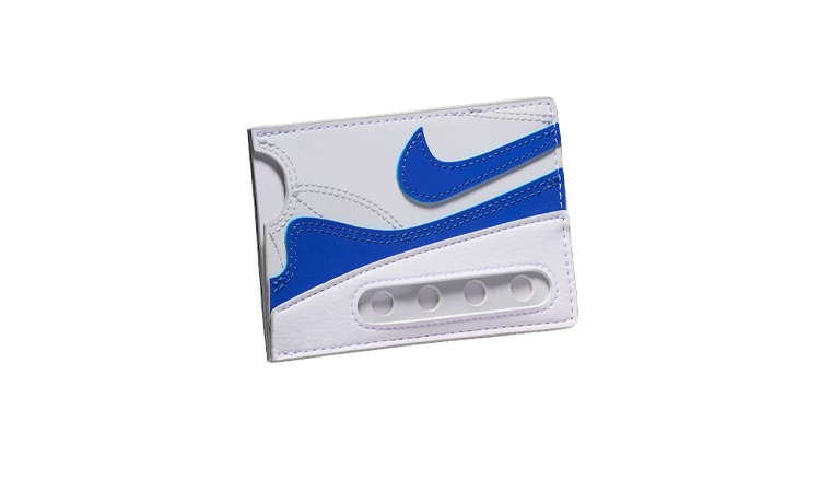 Das Air Max 1 Card Wallet Royal Blue von Vorne auf weißem Hintergrund