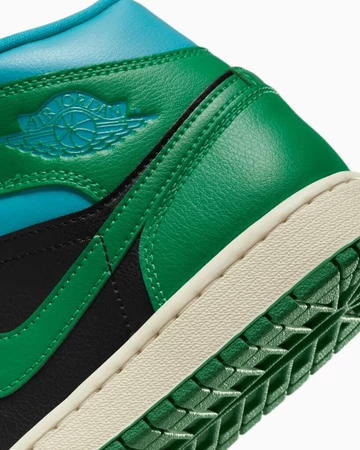 Jordan 1 Mid Lucky Green Aqua