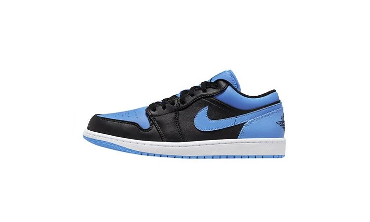 Jordan 1 Low Black University Blue 553558 041 Dead Stock