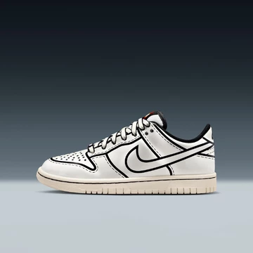 LEGO x Nike Dunk Low GS Sail Außenseite