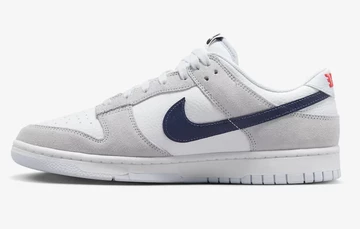 Dunk Low Mini Swoosh Grey Midnight Navy