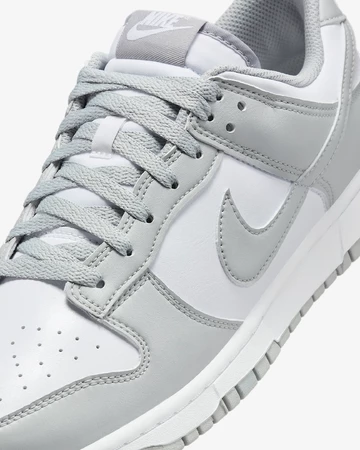 Nike Dunk Low White Light Smoke Grey Upper Details