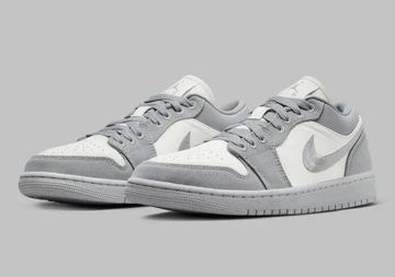 Jordan 1 Low Canvas Light Steel Grey