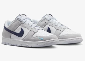 Dunk Low Mini Swoosh Grey Midnight Navy