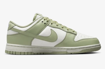 Die Innenseite des Dunk Low Next Nature Olive Aura