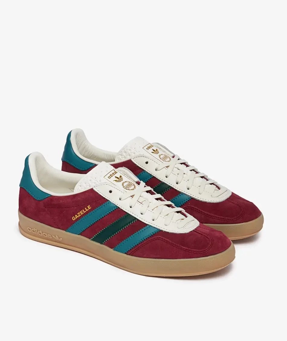 adidas gazelle silver green womens Limited edition Burnley FC Ashley Barnes inspired Claret / blue / whit –  Sneakcustomtrainers.com main image 0